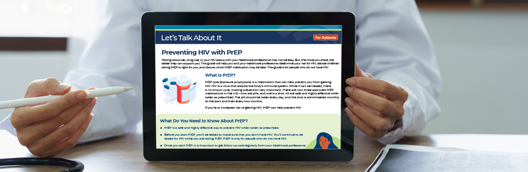 HIV PrEP Discussion Guide Banner